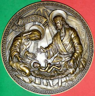 Nativity / Great Design / Big Bronze Medal By JosÉ De Moura