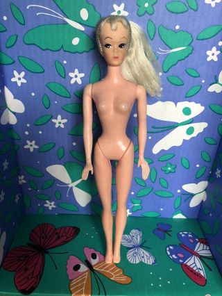 Vintage Uneeda Toys Bild Lilli Clone Ponytail Wendy Doll Platinum Blonde Hair