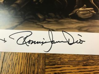 Ronnie James Dio Signed Autograph Heaven & Hell Lithograph