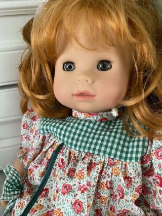 Vintage Gotz Girl Baby Doll Long Ginger Red Hair 140 - 14 15 " Tall Outfit