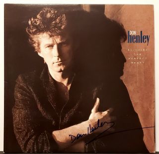 Don Henley The Eagles Signed Auto " Building The Perfect Beast " Album Lp Jsa