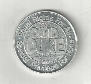Vintage David Duke Equal Rights For All Miafa Symwao Coin Token Medallion