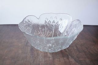 Vintage Dansk Floriform Large Glass Serving Bowl