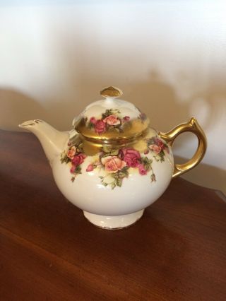 Royal Chelsea Golden Rose Teapot