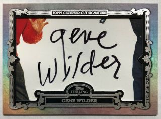 2020 Topps Sterling Willy Wonka Gene Wilder Autograph Auto Icons Cut 1/1 Wow