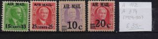 Canal Zone 1929 - 1930.  Air Mail Stamp.  Yt A1/2,  A3/4.  €35.  00