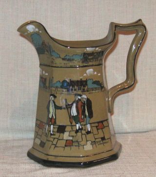 1909 Buffalo Pottery 7 3/4 " Deldare Pitcher To Spare An Old Broken Soldier