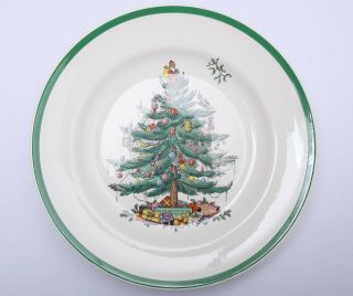 (5) Spode Christmas Tree Dinner Plates - Set Of 5 -