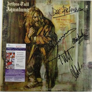 Signed Jethro Tull 1971 Aqualung Lp By 4 Members Certified Authentic Jsa R21651