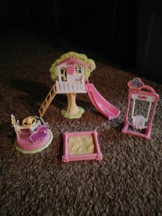Barbie Baby Kelly Doll Playground Toys Merry - Go - Round Teeter Totter 1997 Mattel