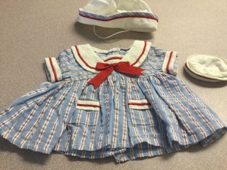 American Girl Bitty Baby Sailing Set Dress Hat And Book Retired Htf Bitty Twin