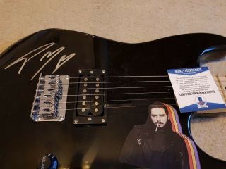 POST MALONE SIGNED AUTOGRAPH GUITAR BAS BECKETT white iverson 2