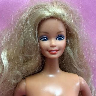 Barbie 1984 Peaches N Cream Nude Superstar Face Blonde Curly Hair Tnt Doll Ge22