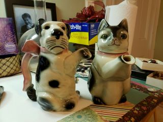 Vintage Erphila Germany Dog Terrier Cat Teapots