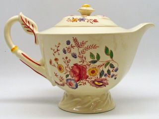 Vintage Vernon Kilns Chintz Floral Pattern China Teapot With Lid
