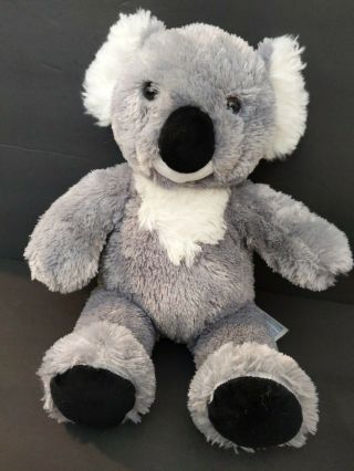 Build A Bear Gray White Plush Koala Bear Stuffed Animal Toy 16 "