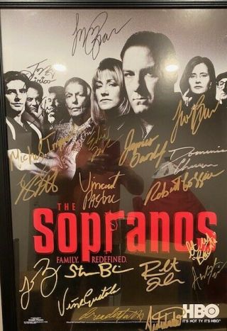 The Sopranos Cast Signed Poster