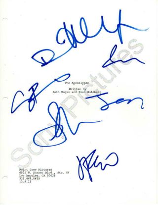 Jonah Hill,  James Franco,  Seth Rogen,  2 Signed Autograph This Is The End Script