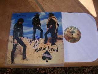 Motorhead Lemmy Kilmister Ace Of Spades Signed Lp Vinyl Album Jsa