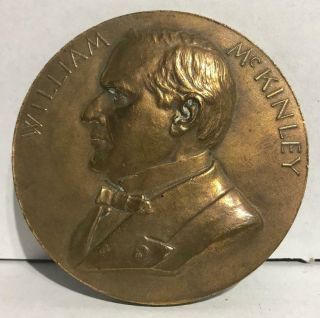 William Mckinley - 3 " Bronze High Relief Presidential Inauguration Medal