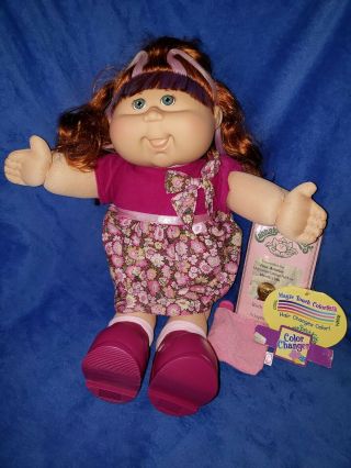 Cabbage Patch Kids Pa Magic Touch Color Red Silk Ana Amelie 3/13