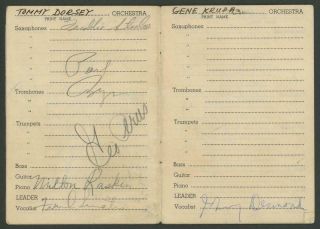 Frank Sinatra Signed 1940s Autograph Book (24) Autographs Psa/dna,  Glenn Miller
