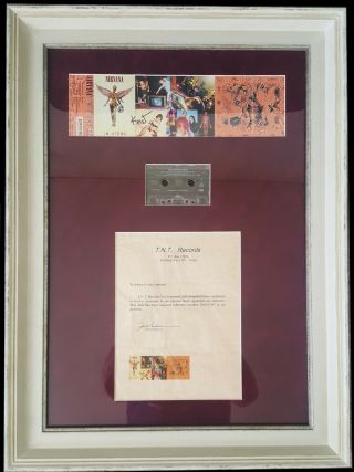Nirvana Kurt Cobain,  Dave Grohl & Krist Novaselic Signed In Utero Authenticated