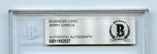 Jerry Garcia Signed Grateful Dead Business Card BAS Auto Autographed JSA Cut 3