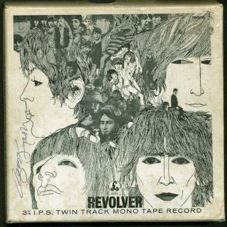Beatles George Harrison Revolver Signed Autograph Mono Reel Tape Record Coas