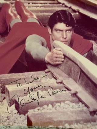 Superman Christopher Reeve 8x10 Autograph Photo Signed Jsa