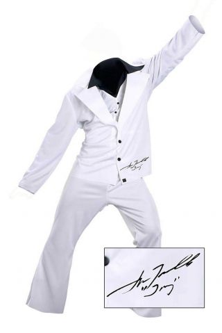 John Travolta Autographed Signed Saturday Night Fever White Suit Asi Proof