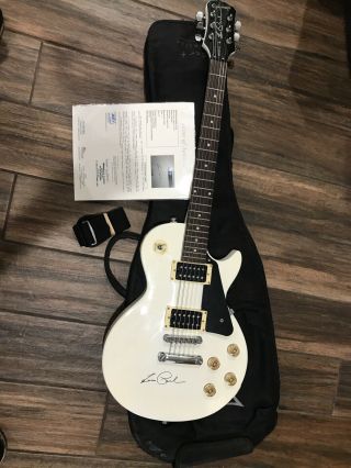 Rare - 2 Times Signed Les Paul Authentic Gibson Electric Guitar Autographed Jsa