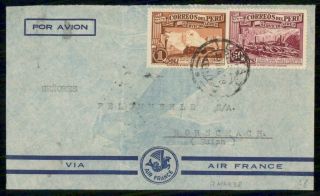Mayfairstamps Peru 1938 To Switzerland Per Air France Airmail Cover Wwg39055