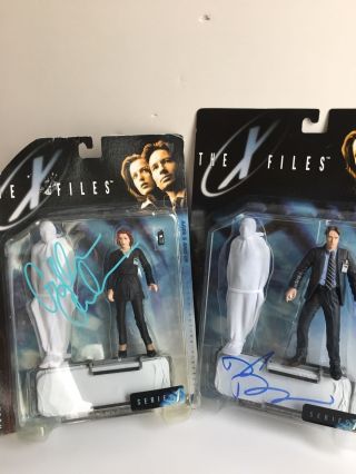 David Duchovny Gillian Anderson Signed Autograph The X - Files Figure,  Rare