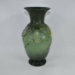 Vintage Tall Roseville Pottery Freesia Green Vase 127 - 12 2