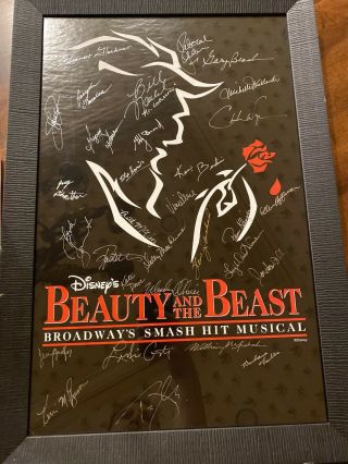 Beauty And The Beast Signed Broadway Poster (with Gary Beach),  Custom Frame