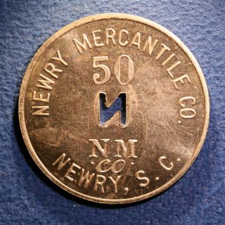 South Carolina Cotton Mill Token - Newry Mercantile Co. ,  50¢,  Newry,  S.  C.