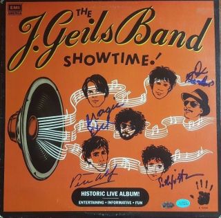 " Freeze Frame " The J Geils Band Group Signed Album Cover Paas