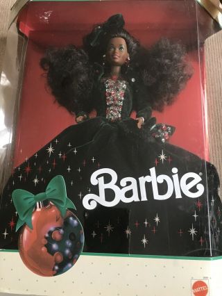 1991 Mattel Special Edition Happy Holidays African American Barbie Doll No.  2696