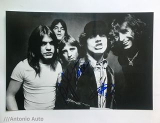 AC/DC ANGUS YOUNG & BRIAN JOHNSON - HAND - SIGNED 12X8 PHOTO AUTOGRAPH 2