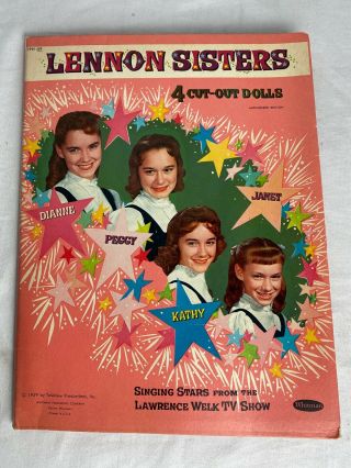 1959 Lennon Sisters Paper Doll Set,  Dianne,  Peggy,  Kathy,  Janet By Whitman
