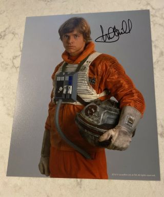 Mark Hamill Autographed Luke Skywalker Signed 8x10 Photo Star Wars