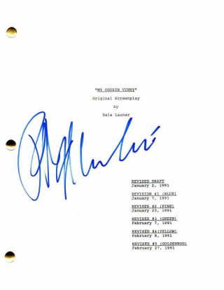 Ralph Macchio Signed Autograph - My Cousin Vinny Full Movie Script - Joe Pesci