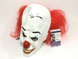 Tim Curry Signed Pennywise Clown Mask Jsa It Movie