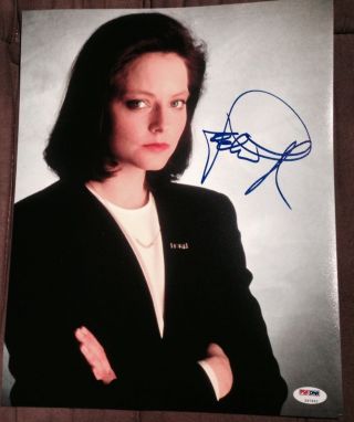 Jodie Foster Signed Autograph Silence Of The Lambs 11x14 Photo Psa/dna Z97652