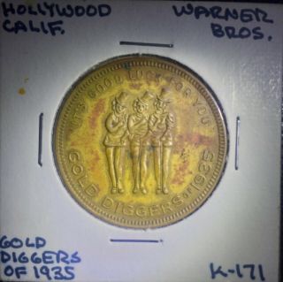 1935 Hollywood Movie Advertising Token - Gold Diggers Of 1935