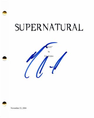 Misha Collins Signed Autograph - Supernatural Full Pilot Script - Castiel