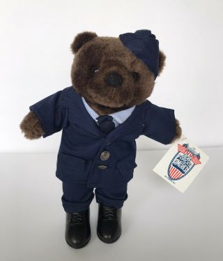 Bear Forces Of America Us Air Force Plush Mini Bear Af Navy Blue Uniform 11 "