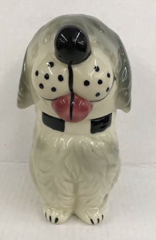 Vintage Dan The Dog Ceramic Livasnaps Cookie Treat Jar Alpo Mccoy Usa Pottery