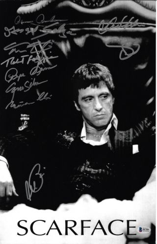 Scarface Cast Autographed 11x17 Movie Poster Photo Al Pacino - Beckett Bas 3